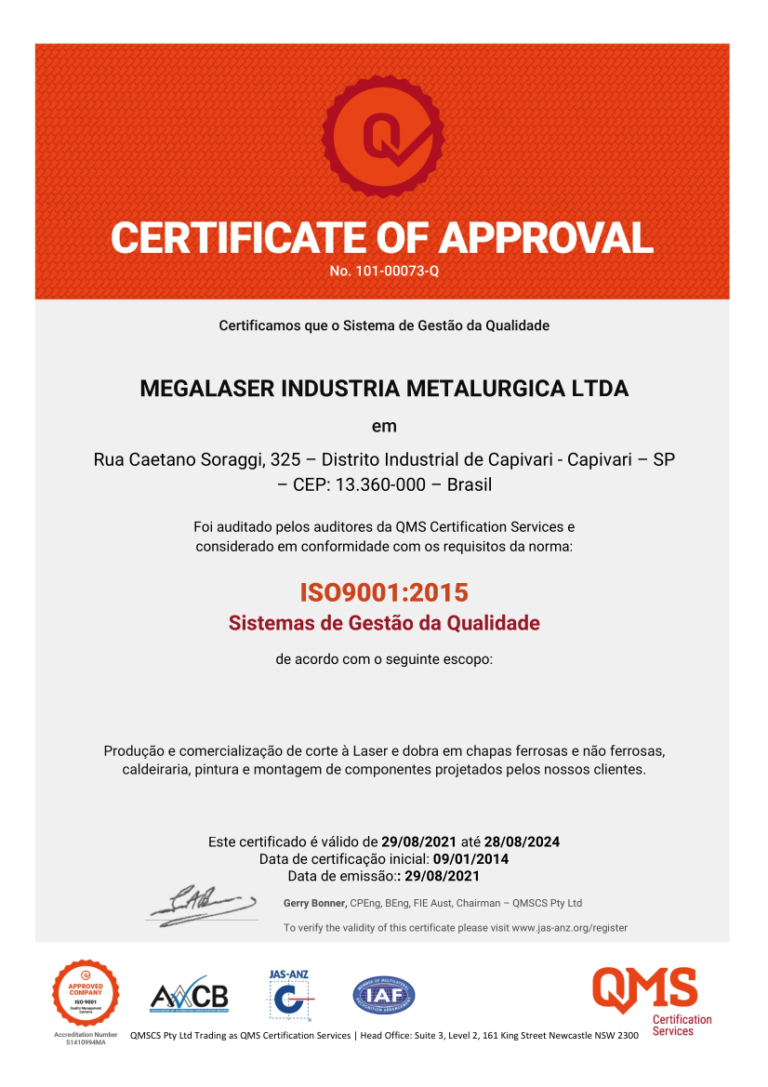 ISO9001_2015 2021 MEGALASER INDUSTRIA METALURGIC pt